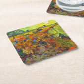 Vincent van Gogh - Der rote Weingarten Rechteckiger Pappuntersetzer (angewinkelt)