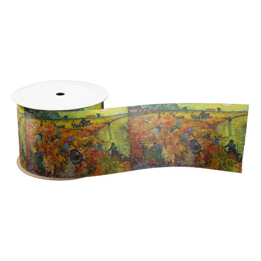Vincent van Gogh - Der rote Weingarten Satinband (Spule)