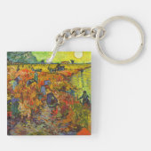 Vincent van Gogh - Der rote Weingarten Schlüsselanhänger (Rückseite)