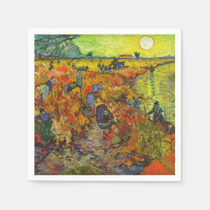 Vincent van Gogh - Der rote Weingarten Serviette
