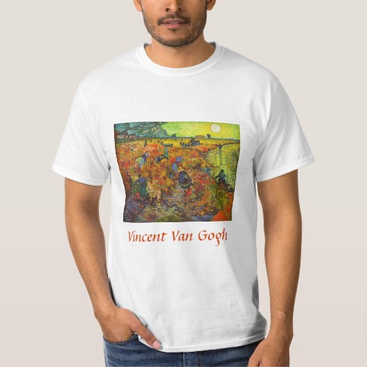 Vincent van Gogh - Der rote Weingarten T-Shirt (Vorderseite)