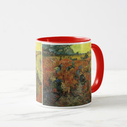 Vincent van Gogh - Der rote Weingarten Tasse (VorderseiteRechts)