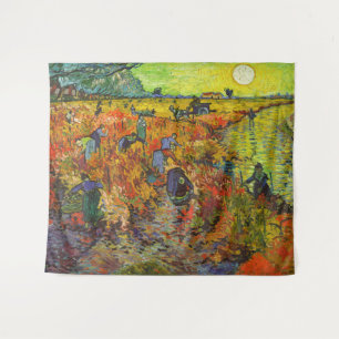 Vincent van Gogh - Der rote Weingarten Wandteppich