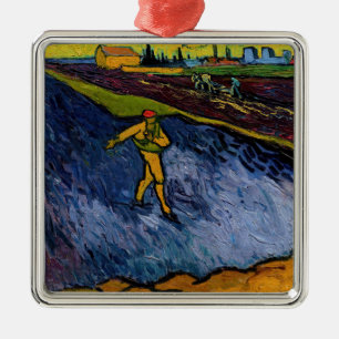 Vincent van Gogh - Der Sämann: Stadtrand von Arles Ornament Aus Metall