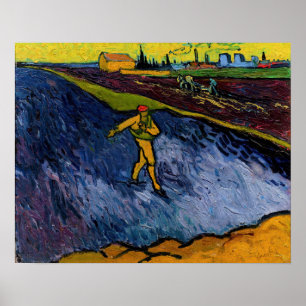 Vincent van Gogh - Der Sämann: Stadtrand von Arles Poster