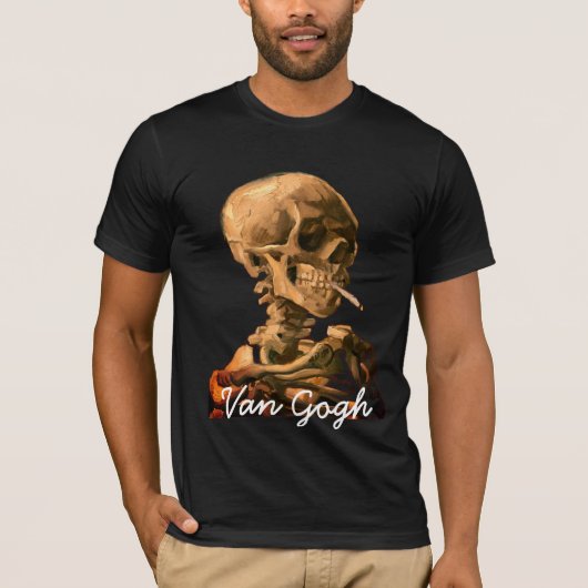 Vincent van Gogh, der Schädel raucht T-Shirt (Vorderseite)