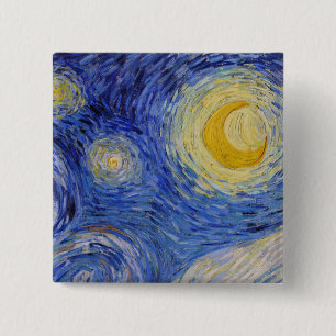Vincent Van Gogh - Der Sternen Nacht Button