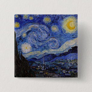 Vincent Van Gogh - Der Sternen Nacht Button