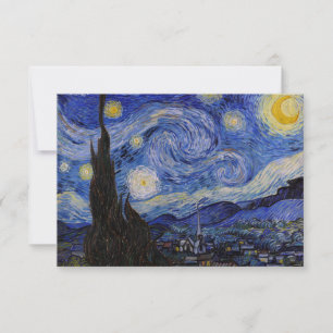 Vincent Van Gogh - Der Sternen Nacht Dankeskarte
