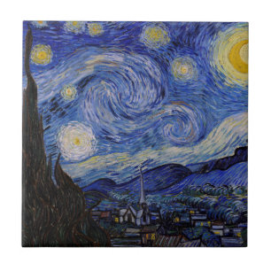 Vincent Van Gogh - Der Sternennacht Fliese