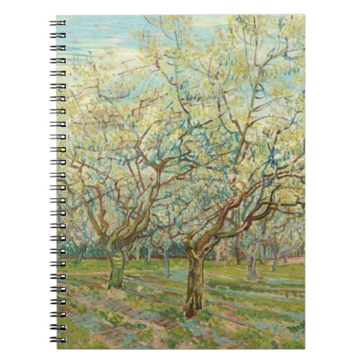 Vincent van Gogh - Der weiße Orchard 1888 Notizblock (Vorderseite)