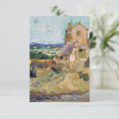 Vincent van Gogh - Die alte Mühle Dankeskarte (Stehend Vorderseite)