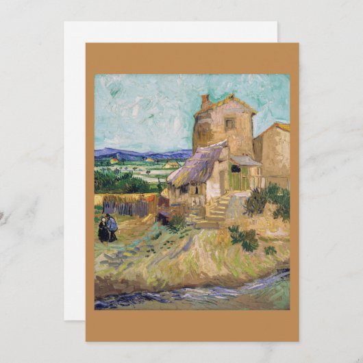 Vincent van Gogh - Die alte Mühle Einladung (Vorne/Hinten)