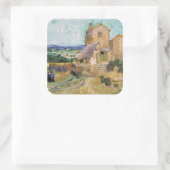 Vincent van Gogh - Die alte Mühle Quadratischer Aufkleber (Tasche)