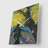 Vincent van Gogh - Die Dusche Quadratische Wanduhr (Winkel)