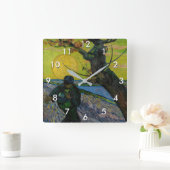 Vincent van Gogh - Die Dusche Quadratische Wanduhr (Zuhause)