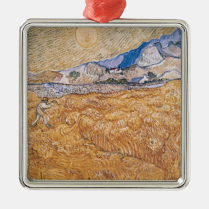 Vincent van Gogh die Erntemaschine Ornament Aus Metall