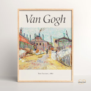 Vincent van Gogh Die Fabrik Kunstprint Vintage Poster