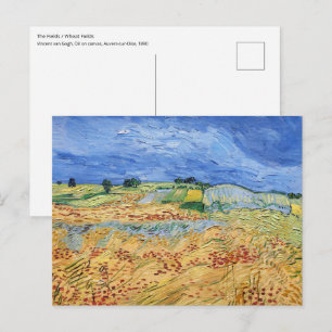 Vincent van Gogh - Die Felder / Ebene bei Auvers Postkarte
