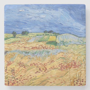 Vincent van Gogh - Die Felder / Ebene bei Auvers Steinuntersetzer
