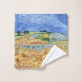 Vincent van Gogh - Die Felder / Schlicht bei Auver Badhandtuch Set (Waschlappen)
