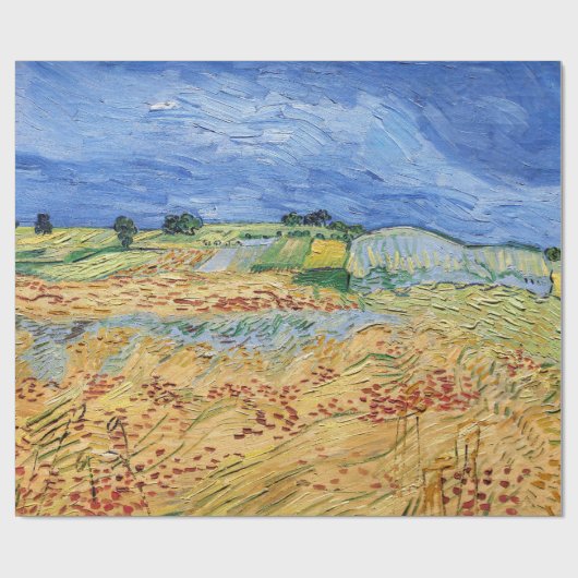 Vincent van Gogh - Die Felder / Schlicht bei Auver Geschenkpapier (Flach)