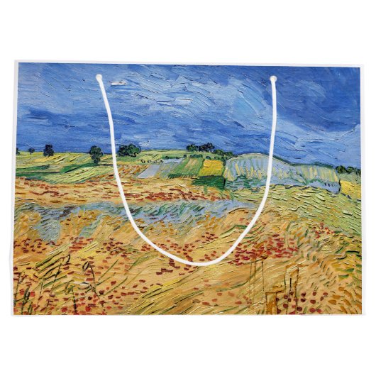 Vincent van Gogh - Die Felder / Schlicht bei Auver Große Geschenktüte (Rückseite)