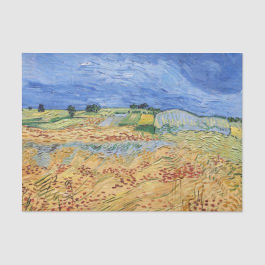 Vincent van Gogh - Die Felder / Schlicht bei Auver Seidenpapier (Vorderseite)