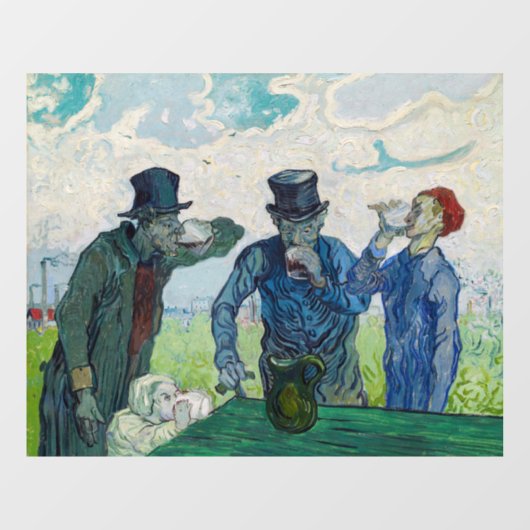 Vincent van Gogh - Die Getränke nach Daumier Fensteraufkleber (Blatt)
