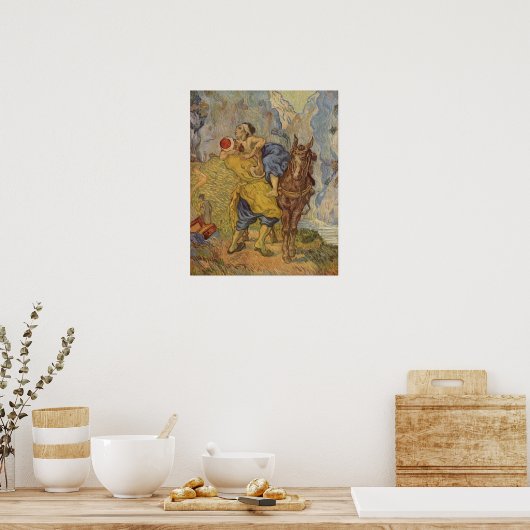 Vincent Van Gogh die gute samaritanische Malerei P Poster (Küche)