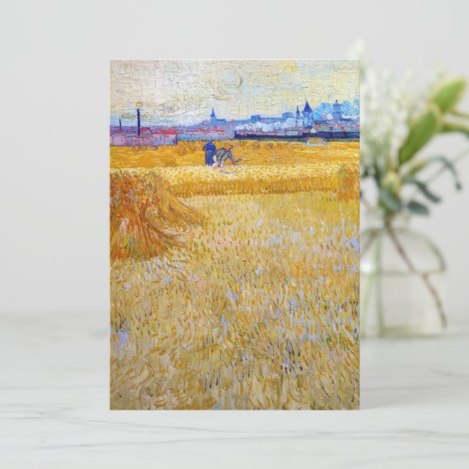 Vincent van Gogh - Die Harvesters Einladung (Stehend Vorderseite)