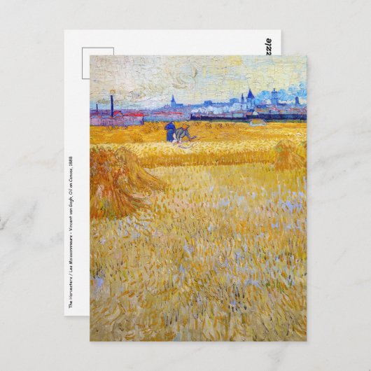 Vincent van Gogh - Die Harvesters Postkarte (Vorne/Hinten)
