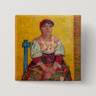 Vincent Van Gogh - Die italienische Frau Button