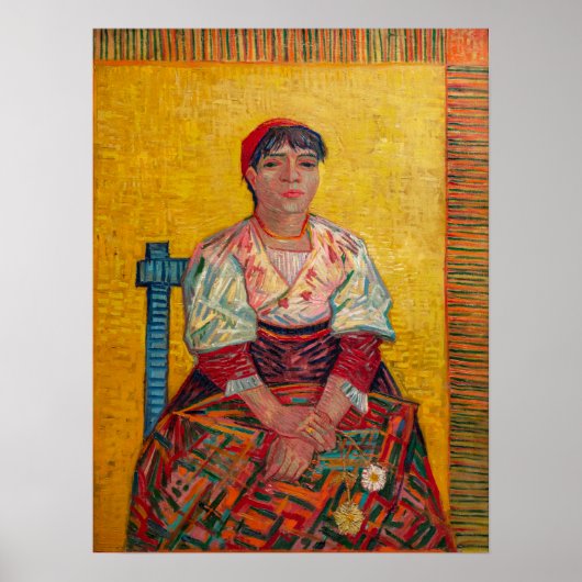 Vincent Van Gogh - Die italienische Frau Poster (Vorne)