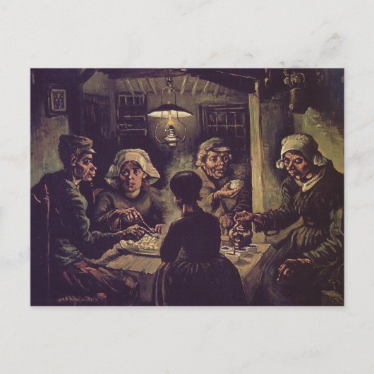vincent van gogh - die Kartoffel essen Postkarte (Vorderseite)