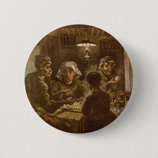 Vincent van Gogh - Die Kartoffelessen Button (Vorderseite)