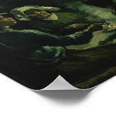 Vincent van Gogh - Die Kartoffelessen Poster (Ecke)