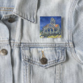 Vincent van Gogh | die Kirche am Auvers-sur-Oise Button (Beispiel)