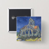 Vincent van Gogh | die Kirche am Auvers-sur-Oise Button (Vorne & Hinten)