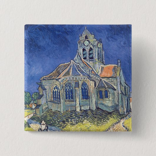 Vincent van Gogh | die Kirche am Auvers-sur-Oise Button (Vorderseite)