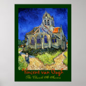 Vincent van Gogh: Die Kirche bei Auvers Poster (Vorne)