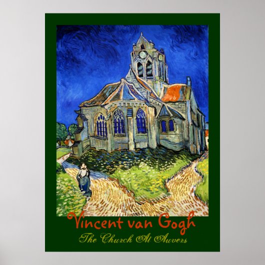 Vincent van Gogh: Die Kirche bei Auvers Poster (Vorne)
