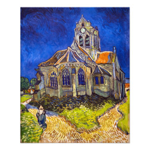 Vincent van Gogh - Die Kirche in Auvers Fotodruck