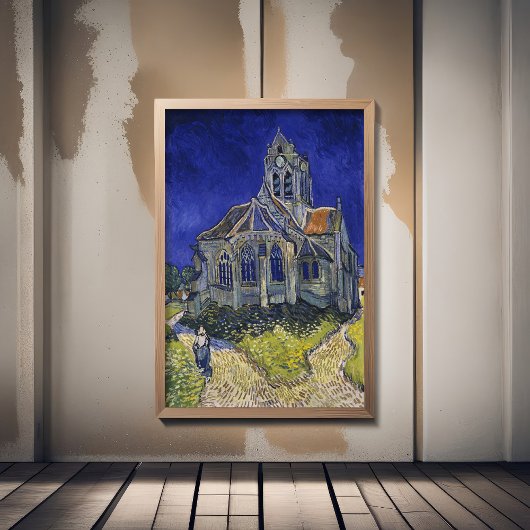Vincent Van Gogh, Die Kirche in Auvers Poster