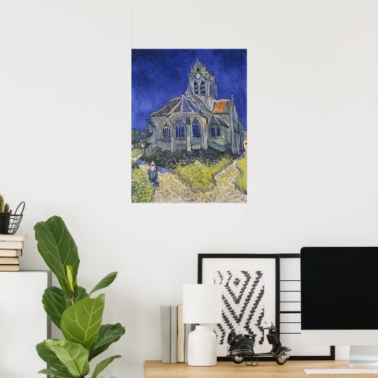 Vincent Van Gogh, Die Kirche in Auvers Poster (Heimbüro)