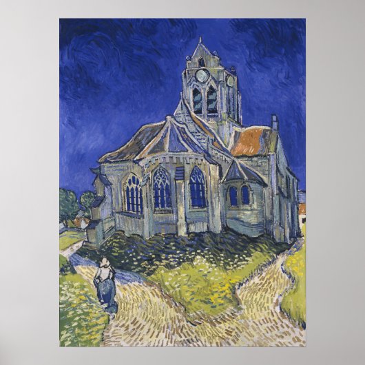 Vincent Van Gogh, Die Kirche in Auvers Poster (Vorne)