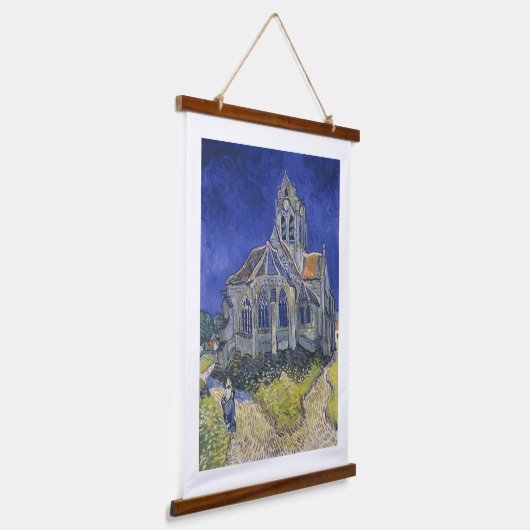 Vincent Van Gogh, Die Kirche in Auvers Wandteppich Mit Holzrahmen (Gewinkelt)