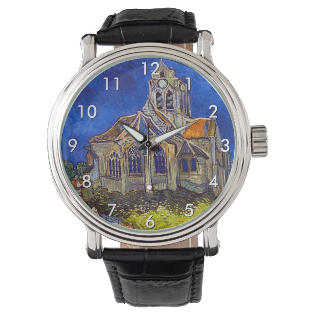Vincent van Gogh - Die Kirche von Auvers Armbanduhr (Vorderseite)