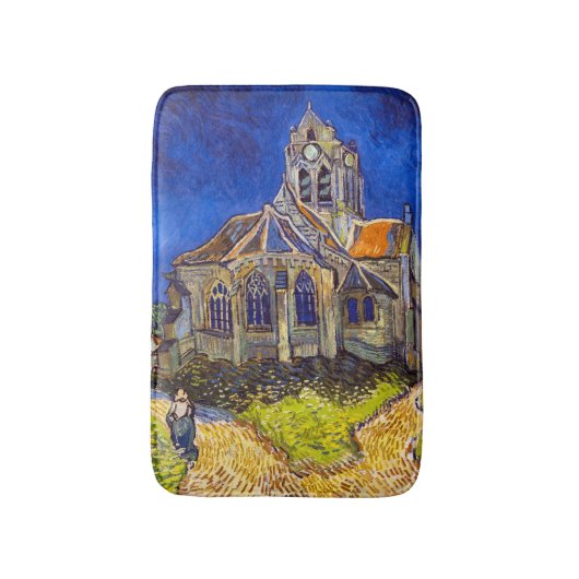 Vincent van Gogh - Die Kirche von Auvers Badematte (Vorderseite Vertikal)