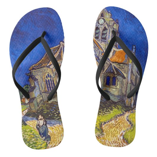 Vincent van Gogh - Die Kirche von Auvers Badesandalen (Fußbett)